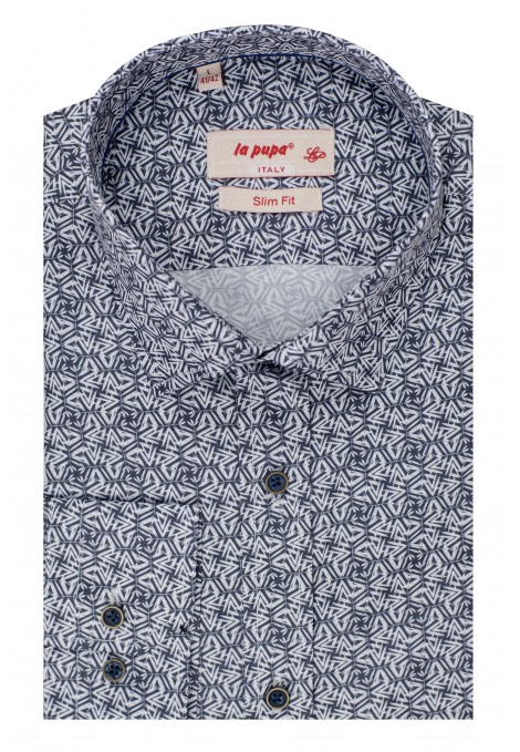 La pupa dark blue printed shirt