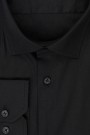 Ανδρικό μαύρο πουκάμισο με σχέδιο ύφανσης slim fit     