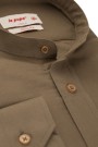 Ανδρικό καφέ πουκάμισο μάο  slim fit 