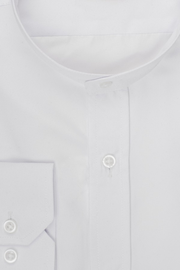 Ανδρικό λευκο πουκαμισο μαο slim fit