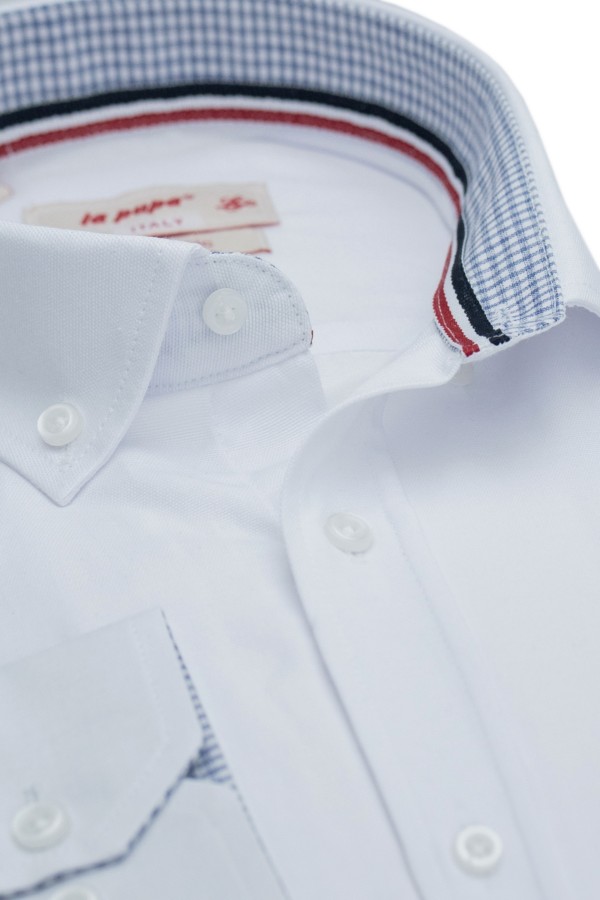 Man's white shirt with pocket