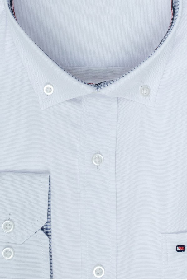 Man's white shirt with pocket