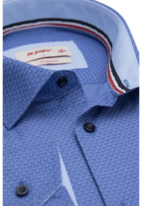 Μπλε σχεδιαστικο πουκάμισο classic