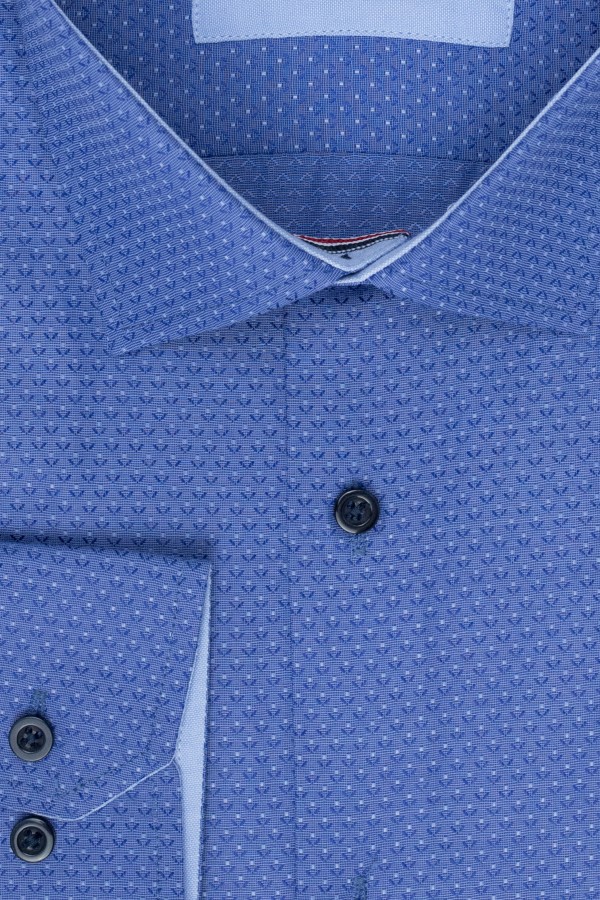 Μπλε σχεδιαστικο πουκάμισο classic