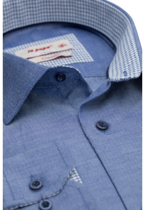  Man's sky blue  shirt with a pocket