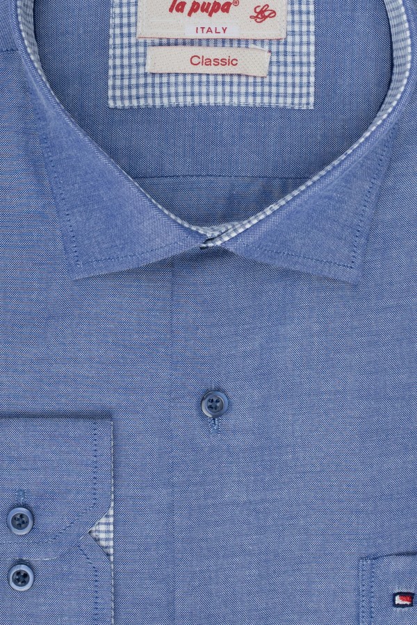  Man's sky blue  shirt with a pocket