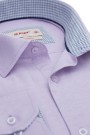 Man's lilac  shirt with a pocket