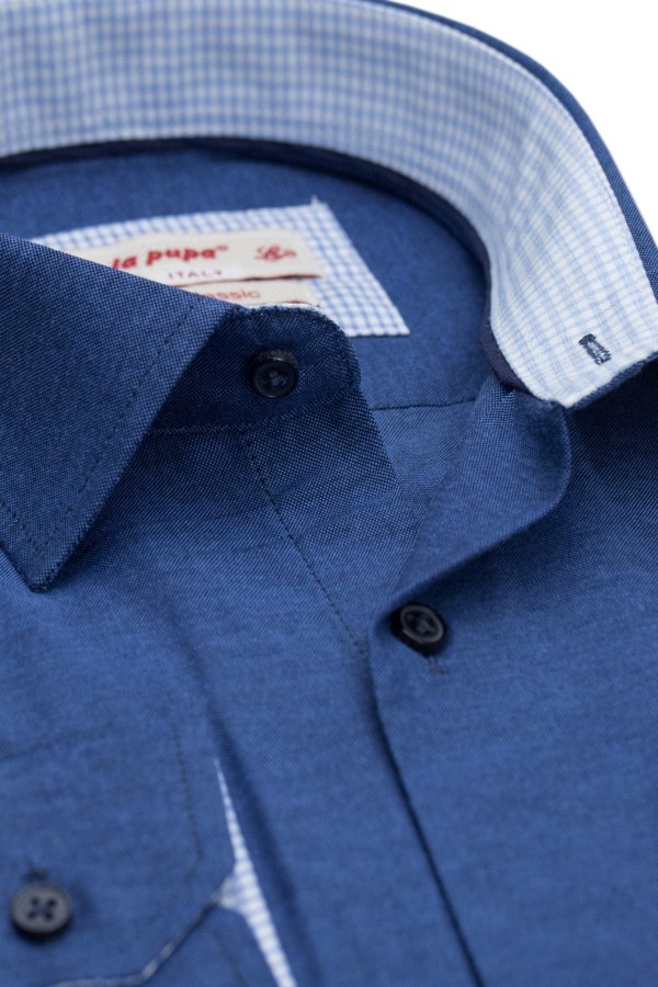 La pupa blue shirt with pocket classic