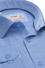 Man's ciel shirt with a pocket