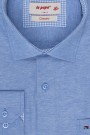 Man's ciel shirt with a pocket