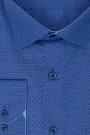 Ανδρικό μπλέ πουκάμισο σχεδιαστικό slim fit  