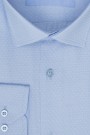 Ανδρικό σιέλ πουκάμισο σχεδιαστικό slim fit  