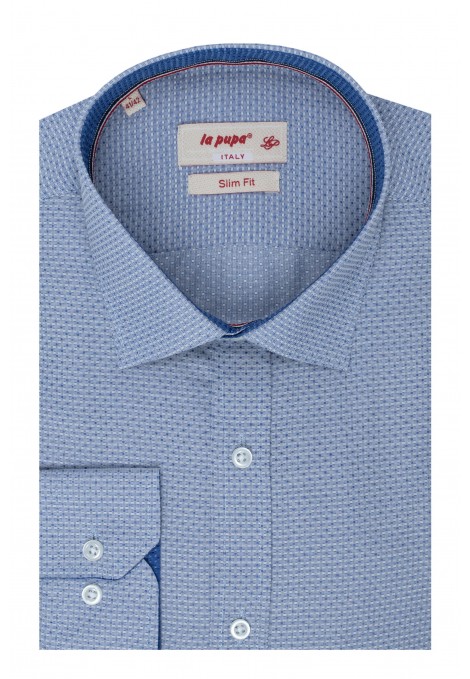 Ανδρικό γαλάζιο πουκάμισο σχεδιαστικό slim fit  