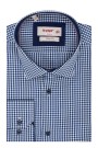 Ανδρικό μπλε πουκάμισο καρό slim fit Ανδρικό μπλε πουκάμισο καρό slim fit