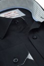 Ανδρικό μαύρο πουκάμισο slim fit