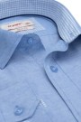 Ανδρικό σιέλ πουκάμισο slim fit