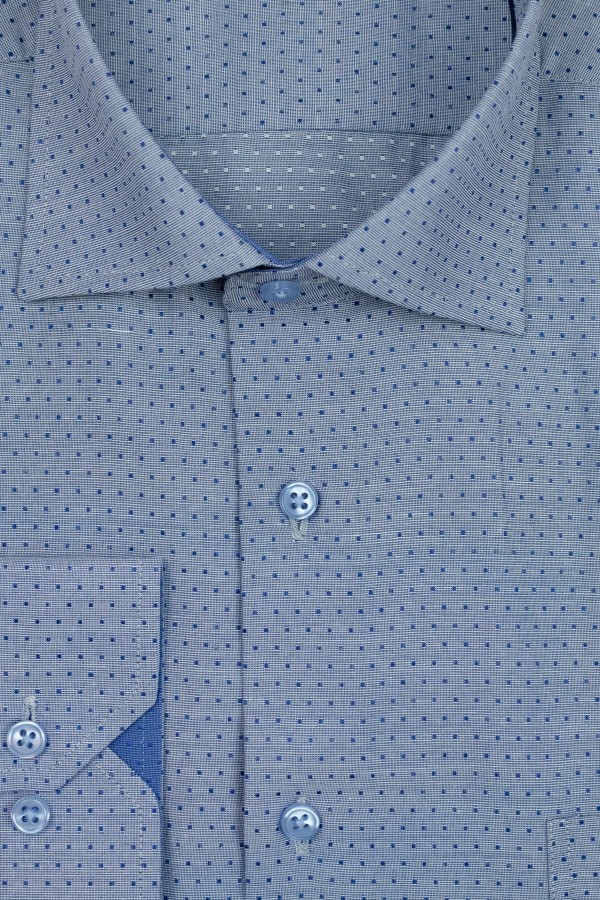 Man’s  sky blue printed shirt      