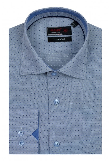 Man’s  sky blue printed shirt      