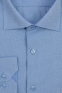 Man's sky blue printed shirt      