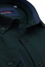  Man’s dark green shirt with textured weave       