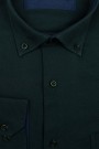  Man’s dark green shirt with textured weave       