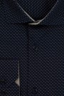 Man’s dark blue printed shirt      