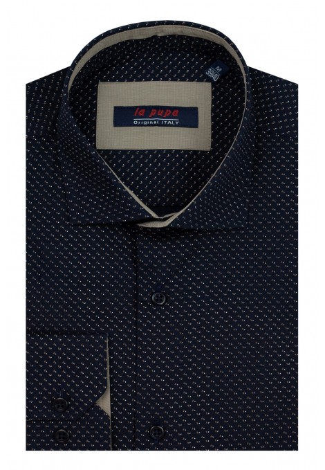 La pupa dark blue printed shirt