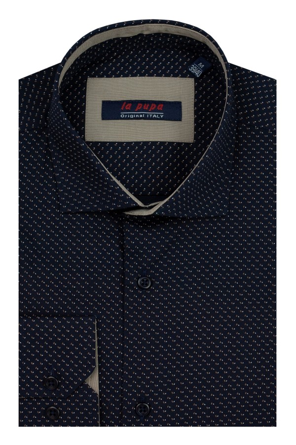 La pupa dark blue printed shirt