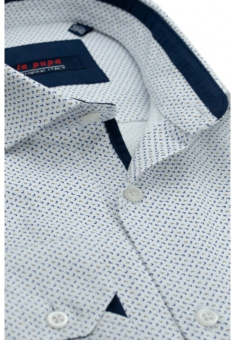 Man’s white printed shirt      
