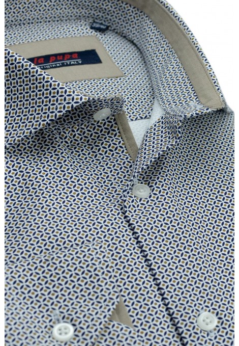 Man’s white printed shirt      