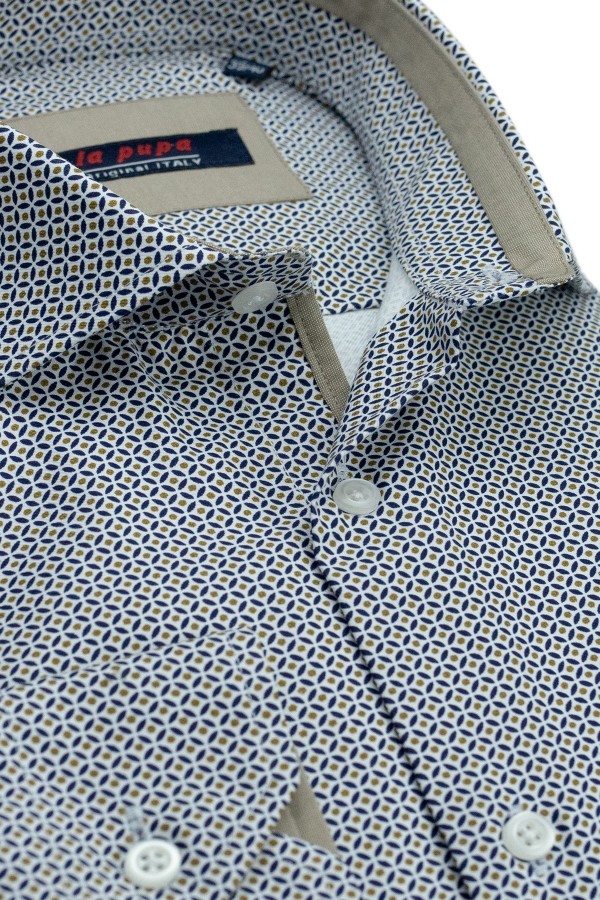 Man’s white printed shirt      