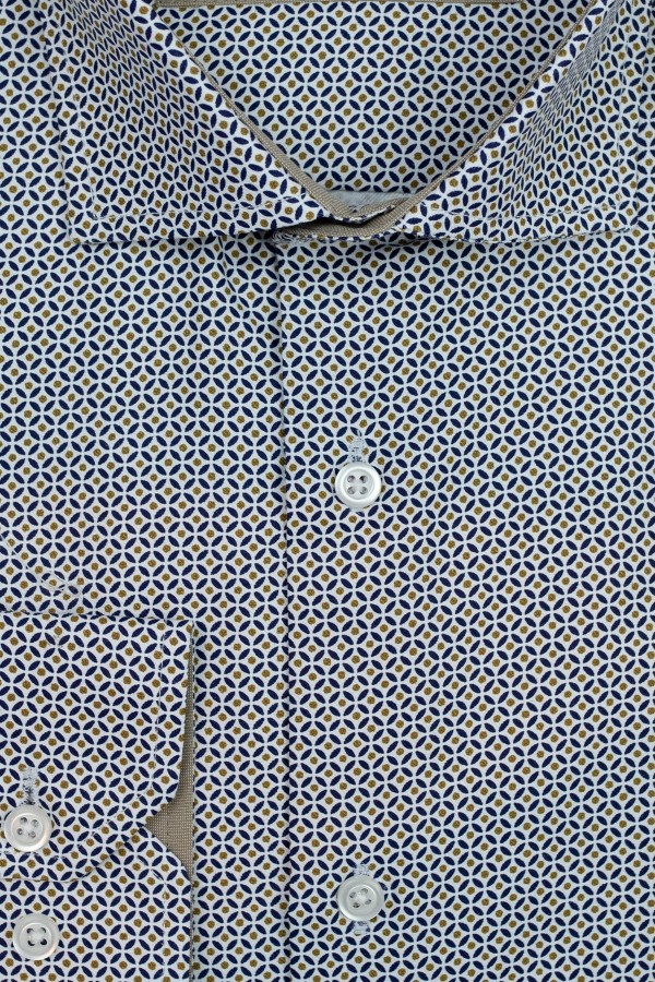 Man’s white printed shirt      