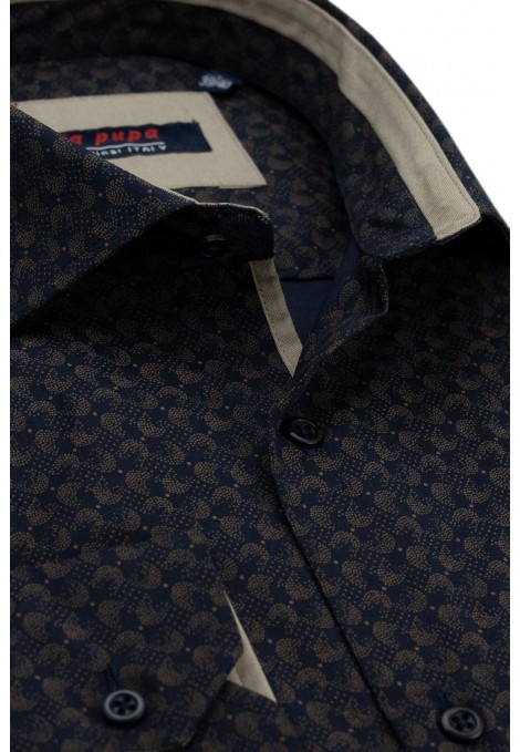 La pupa dark blue printed shirt