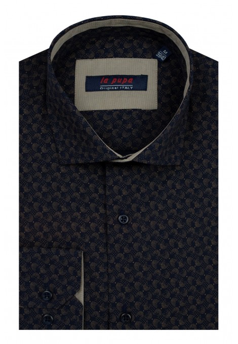 La pupa dark blue printed shirt