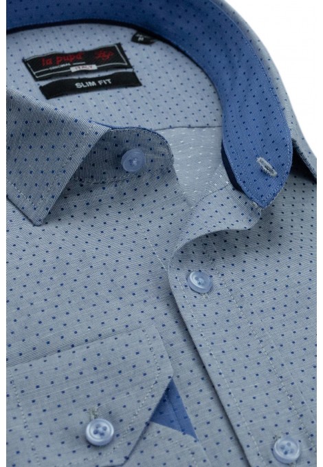 Ανδρικό γαλάζιο πουκάμισο σχεδιαστικό slim fit  