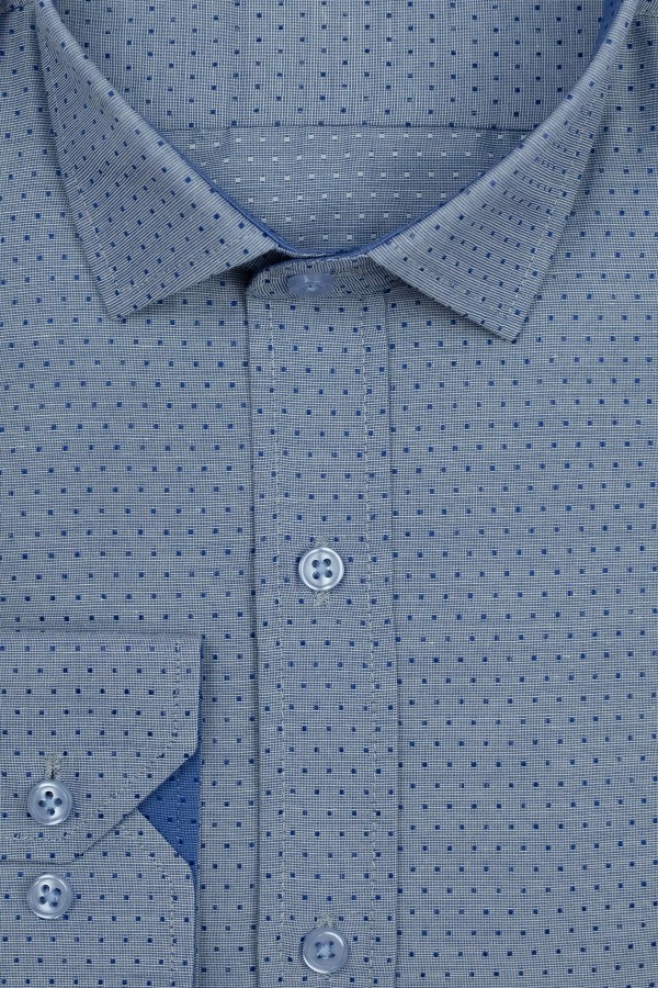 Ανδρικό γαλάζιο πουκάμισο σχεδιαστικό slim fit  