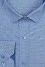 Ανδρικό σιέλ πουκάμισο σχεδιαστικό slim fit  