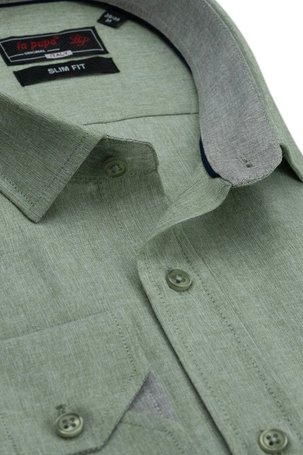 Ανδρικό πράσινο πουκάμισο slim fit
