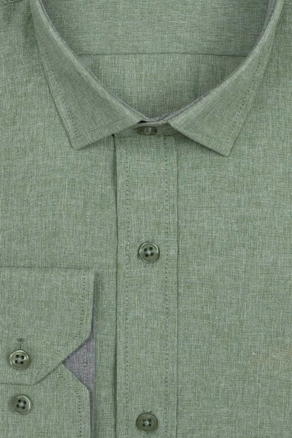 Ανδρικό πράσινο πουκάμισο slim fit