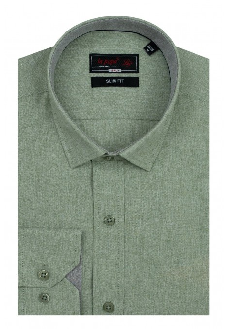 Ανδρικό πράσινο πουκάμισο slim fit