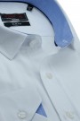 Ανδρικό λευκό πουκάμισο με σχέδιο ύφανσης slim fit