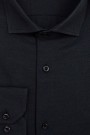 Ανδρικό μαύρο πουκάμισο με σχέδιο ύφανσης slim fit