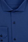 Ανδρικό μπλε πουκάμισο με σχέδιο ύφανσης slim fit    