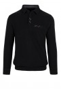  Man's black t-shirt with collar