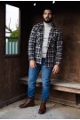Ανδρικό μπεζ πουκάμισο τύπου  jacket
