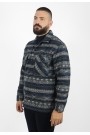 Ανδρικό μπλε πουκάμισο  τύπου jacket