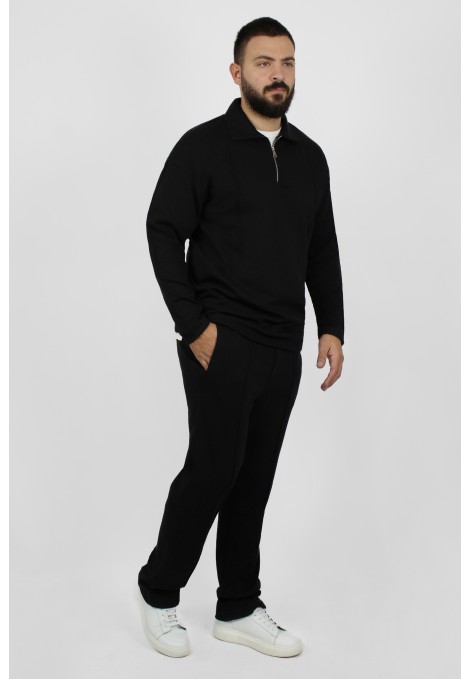 Ανδρικό μαύρο oversize παντελόνι