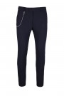 Ανδρικό σκούρο μπλε υφασμάτινο παντελόνι slim fit      