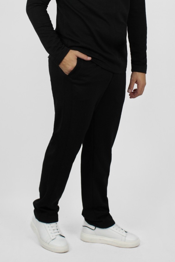 Ανδρικό μαύρο oversize παντελόνι