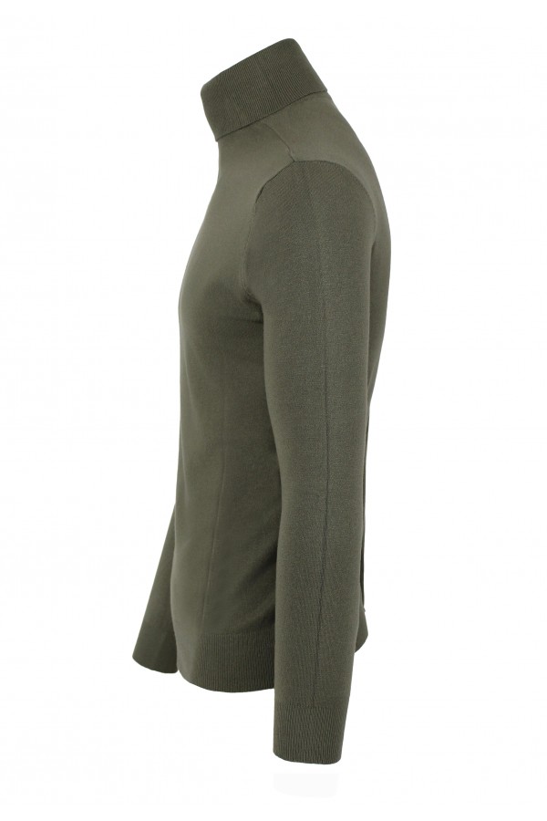 Ανδρική χακί πλεκτή μπλούζα ζιβάγκο